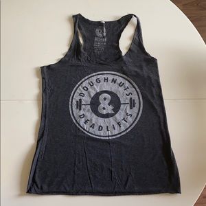 Doughnuts & Deadlifts Racerback Tank - Medium
